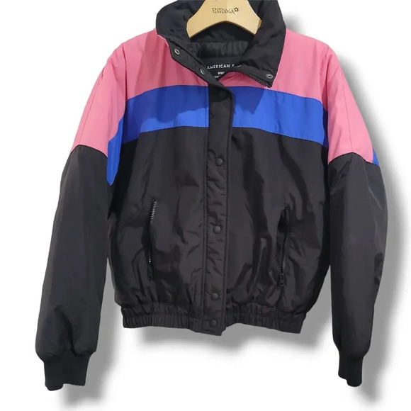 American Eagle Women's multicolor button-down & Zip-up puffer jacket - small - Picture 1 of 9